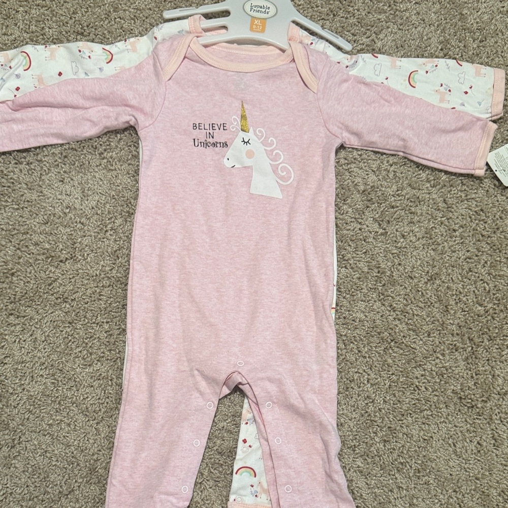 Kids Pink Unicorn Footie by Simple